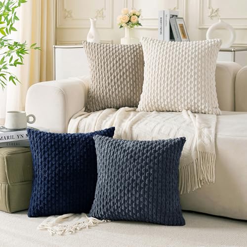 4-Pack Soft Corduroy Pillow Covers