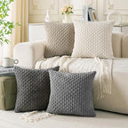 4-Pack Soft Corduroy Pillow Covers