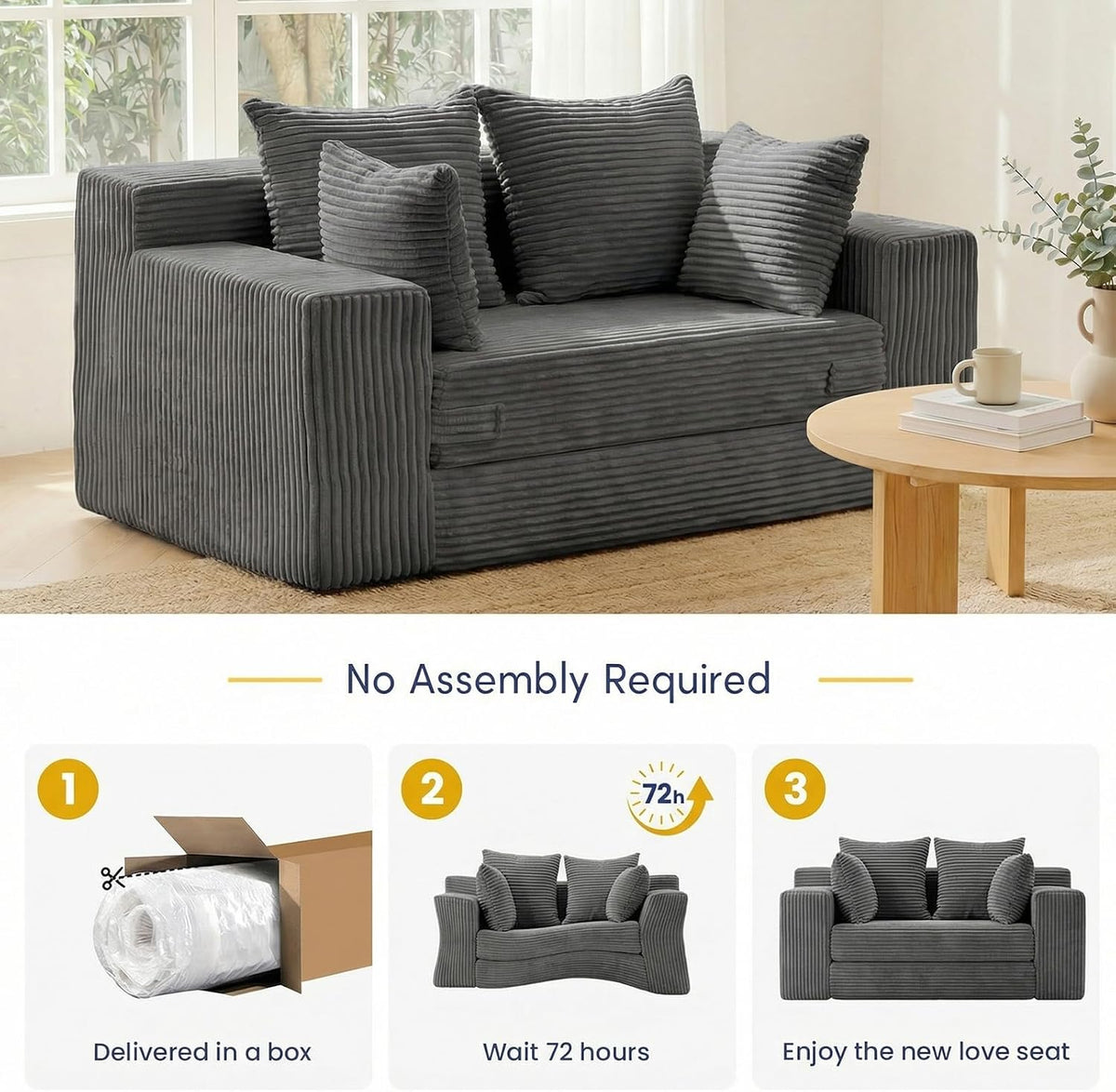 Space-Saving Convertible Sofa Bed