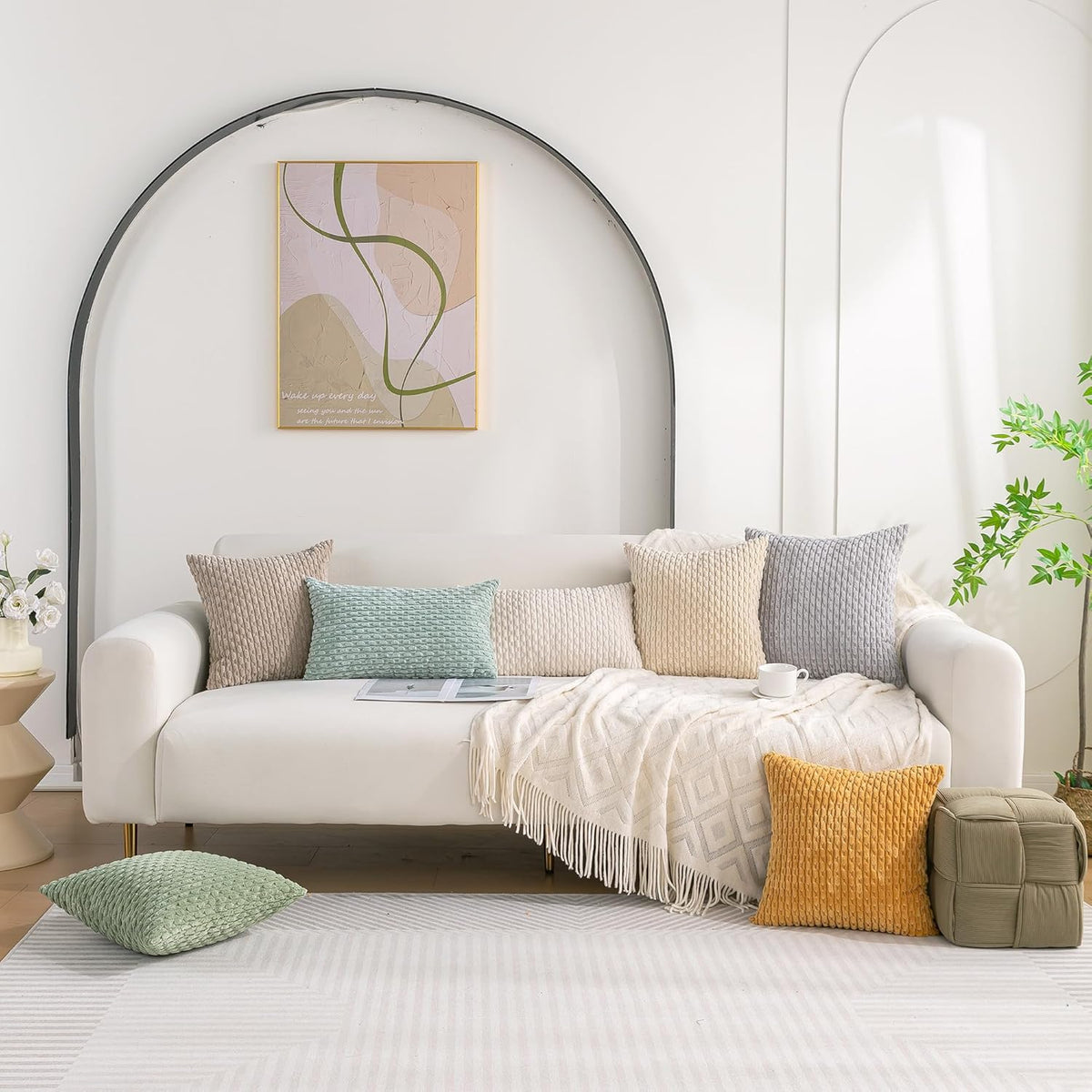 4-Pack Soft Corduroy Pillow Covers