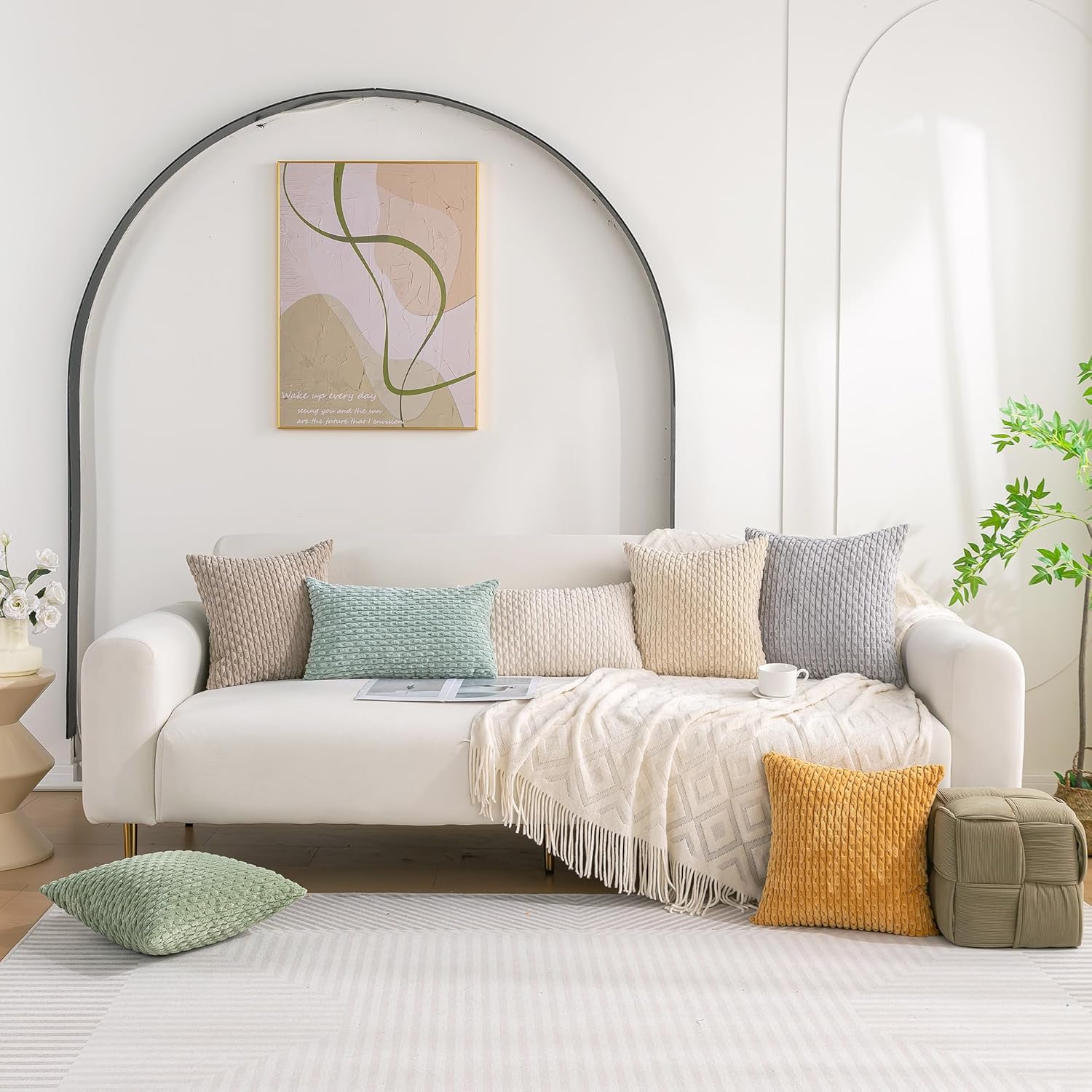 4-Pack Soft Corduroy Pillow Covers