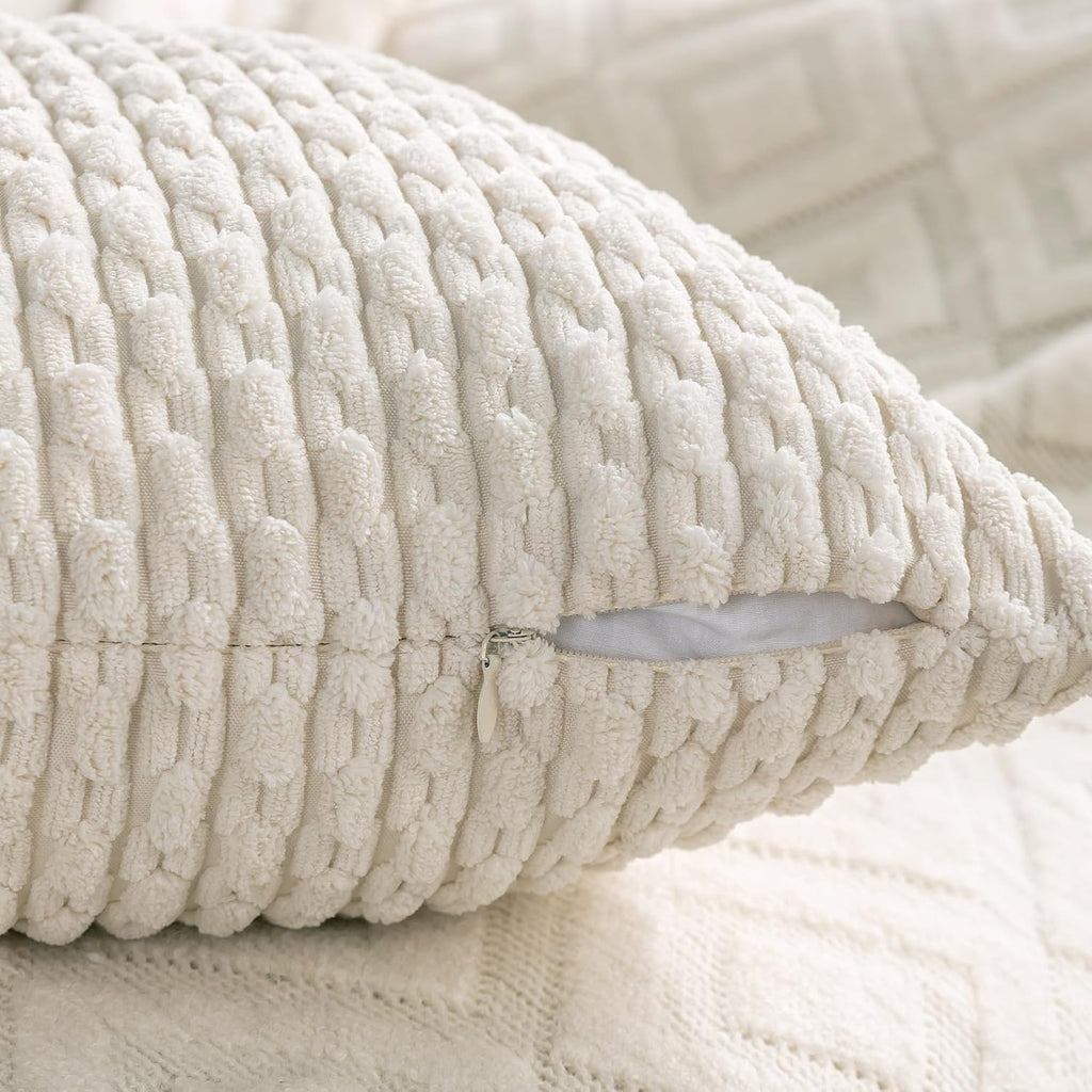 4-Pack Soft Corduroy Pillow Covers