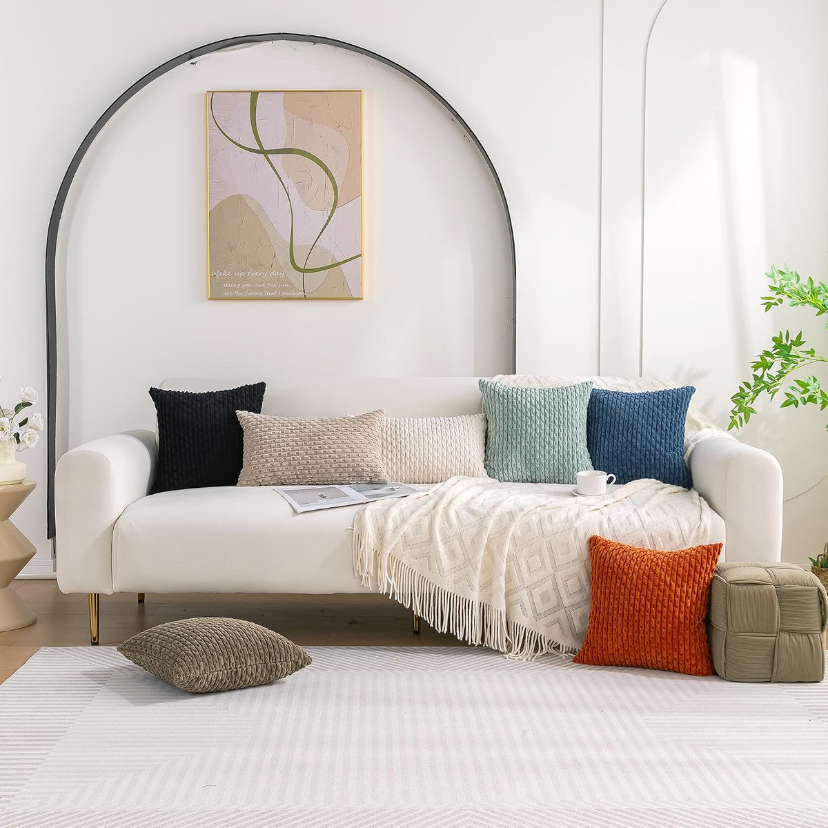 4-Pack Soft Corduroy Pillow Covers