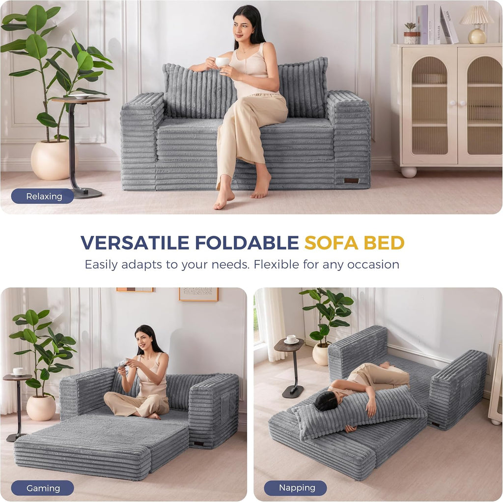 Convertible Pull-Out Sofa Bed