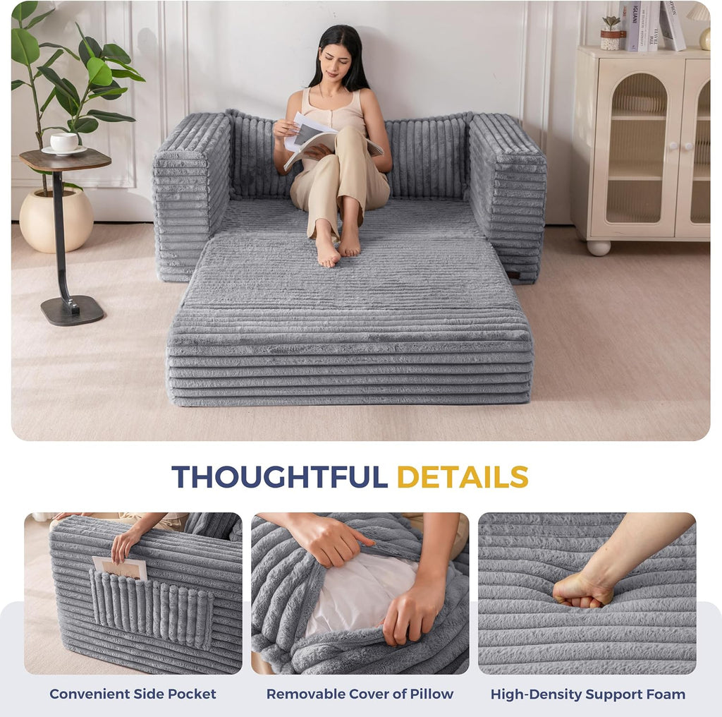 Convertible Pull-Out Sofa Bed