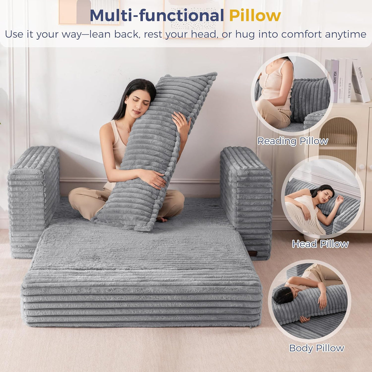 Convertible Pull-Out Sofa Bed