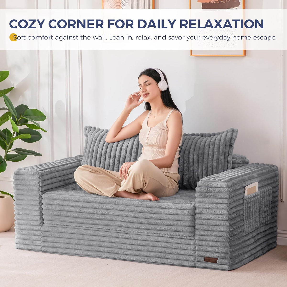 Convertible Pull-Out Sofa Bed